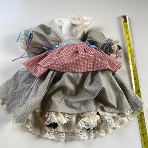 Primitive handmade pig cloth doll
